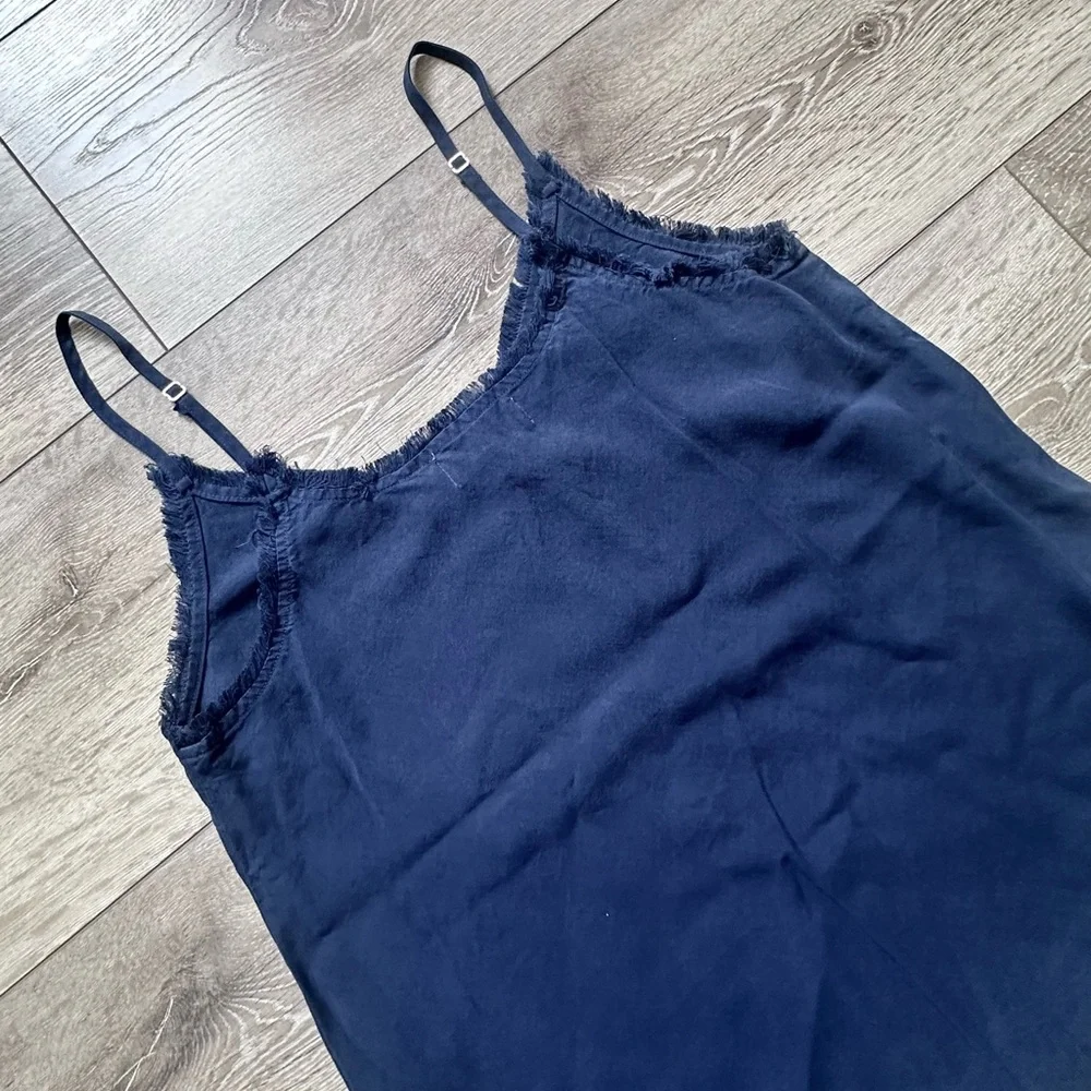 Bella Dahl Frayed Tencel Cami Endless Sea